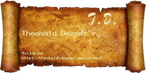 Theobald Dezsér névjegykártya